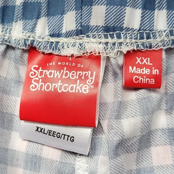 NWT 🍓 Strawberry Shortcake Blue Gingham Shorts - Picture 5 of 11